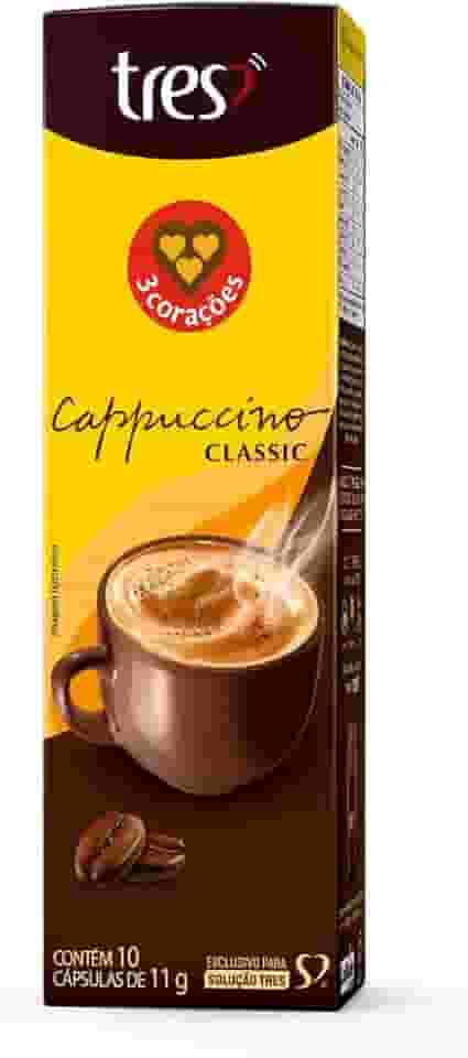 3 Corações Capsula de Cappuccino Classic TRES - 10 unidades