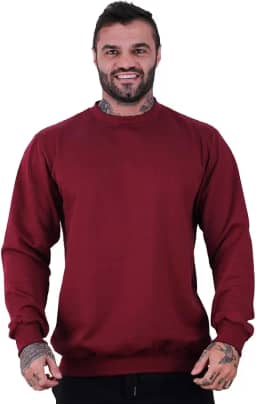 Blusa Moletom Basic MXD Conceito Sem Touca Academia Fitness Casual Lisa Sem Estampa