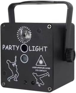 Luz de Festa RGB 3 em 1 com Controle Remoto, Mini Projetor LED USB para Discoteca, Karaokê, DJ, Natal, Halloween, KTV e Decoração de Eventos