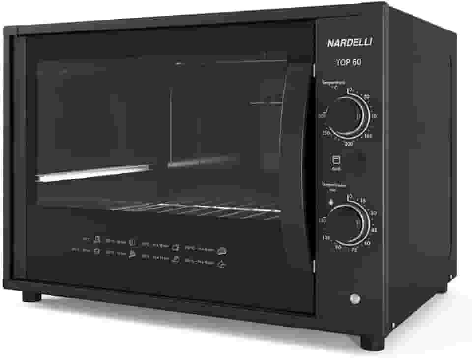 Forno Nardelli Elétrico Bancada Top 60 Black 60 Litros