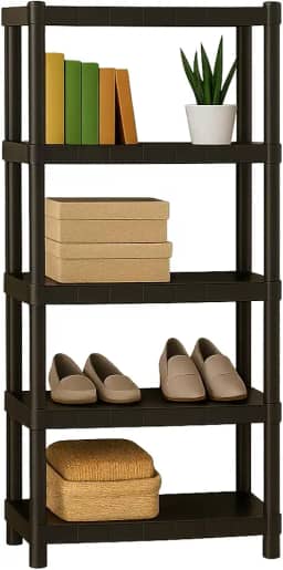 Estante 5 Prateleiras: Sapateira Organizadora, Prateleira para Livros e Estante organizadora multiuso para Cozinha, Sala ou Escritório