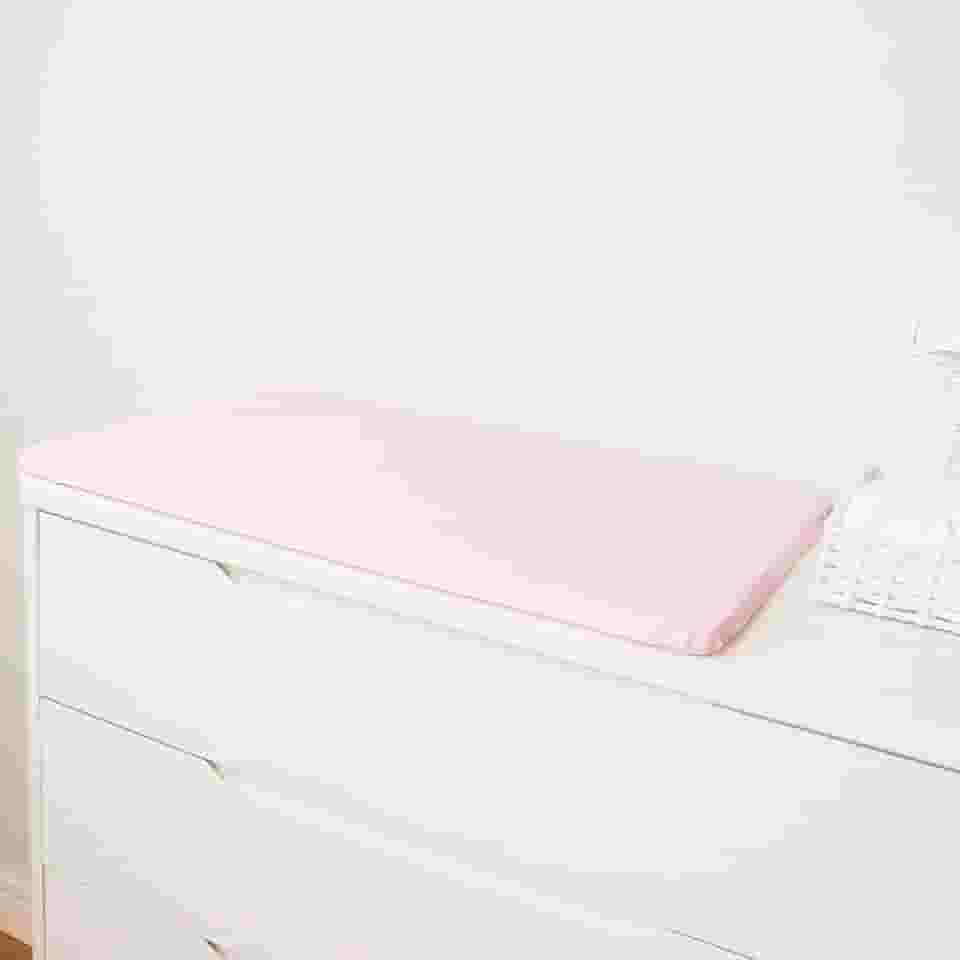 Trocador de Fraldas Para Cômoda Slim Impermeável 66x44cm Atóxico Lavável e Resistente Rosa