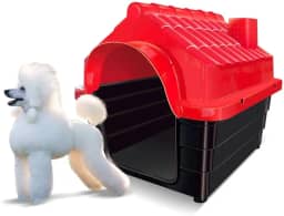 Casa Casinha Cachorro Plástica N3 Média Mecpet Cor:vermelho