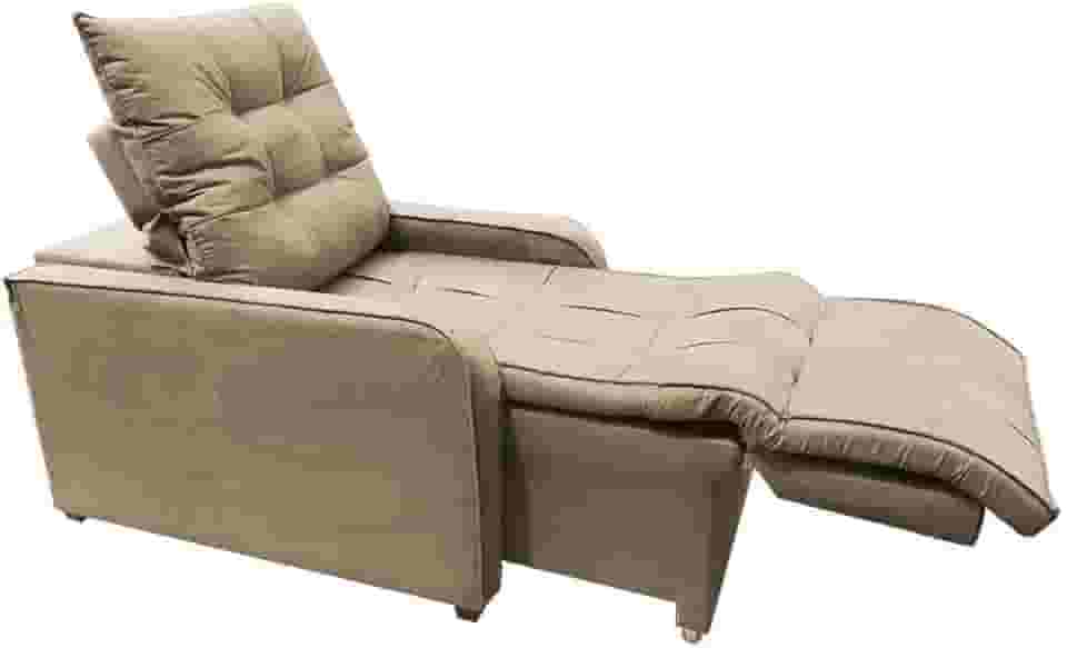 Poltrona Retratil e Reclinavel Com Rodape Regulavel Azera Capuccino