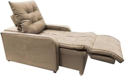 Poltrona Retratil e Reclinavel Com Rodape Regulavel Azera Capuccino