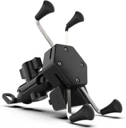 Suporte de Celular para Moto com carregador USB. Fixe no guidão ou retrovisor e mantenha seu celular seguro e carregado durante viagens. Resistente, ajustável e fácil de instalar