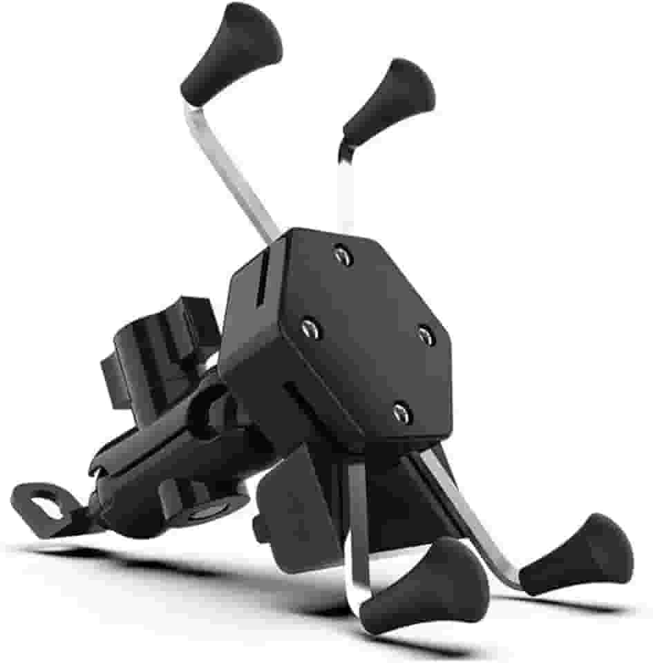 Suporte de Celular para Moto com carregador USB. Fixe no guidão ou retrovisor e mantenha seu celular seguro e carregado durante viagens. Resistente, ajustável e fácil de instalar