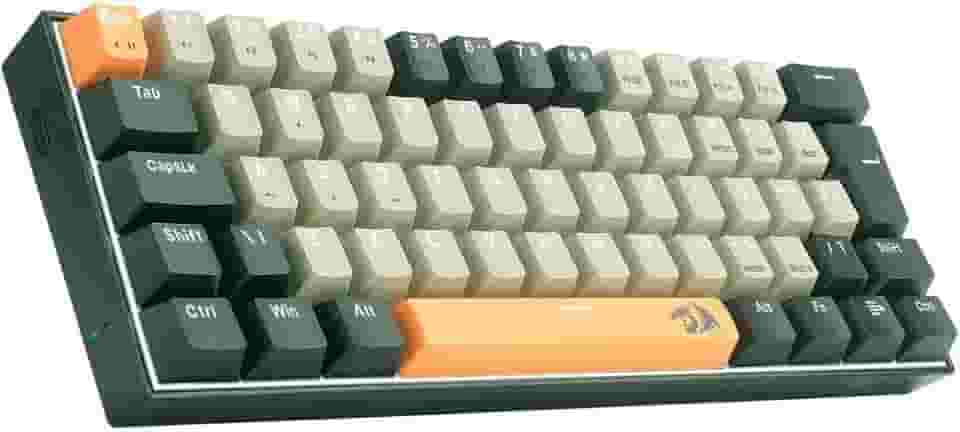 Teclado Gamer Redragon Lakshmi Laranja+cinza+ Preto Com Switch Marrom