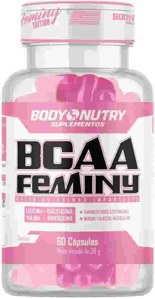 BCAA Feminino 60 Capsulas Aminoacidos Essenciais Enriquecido com vitamina B6 Sem Sabor Ultra Concentrado Rapida Absorção Importado Original