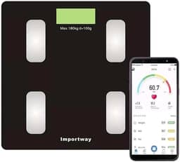 Balança Digital Bioimpedância Com Bluetooth Aplicativo Peso Analisador Corporal Gordura 180kg