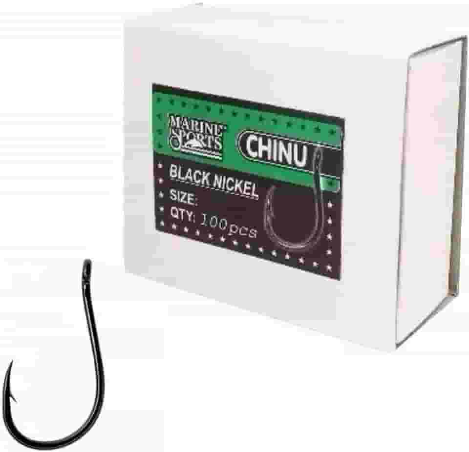 Anzol Chinu Nº 6 Black Nickel Marine Sports - 100 Peças