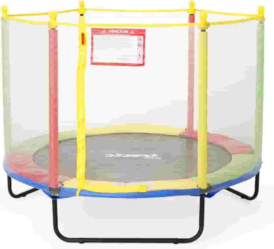 Replay Kids Cama Elástica Pula Pula Trampolim 1,52m, Rede e Lona de Salto com Proteção UV, 36 Molas Revestidas em PVC (até 50 kgs), Multicolorida