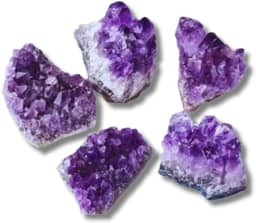 Kit com 4 Mini Drusa de Ametista Pedras Naturais - Atacado