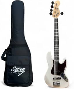 Contrabaixo Jazz Bass Seven 5 Cordas Sjb-57 WH Com Bag