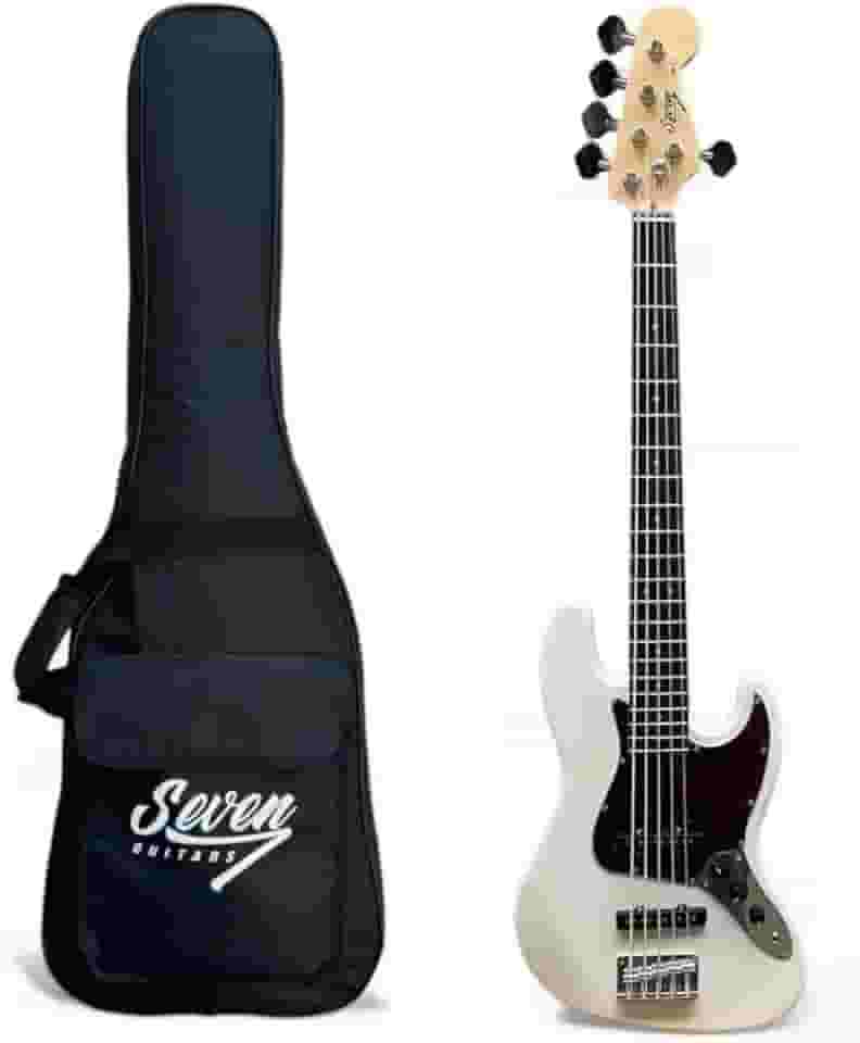 Contrabaixo Jazz Bass Seven 5 Cordas Sjb-57 WH Com Bag