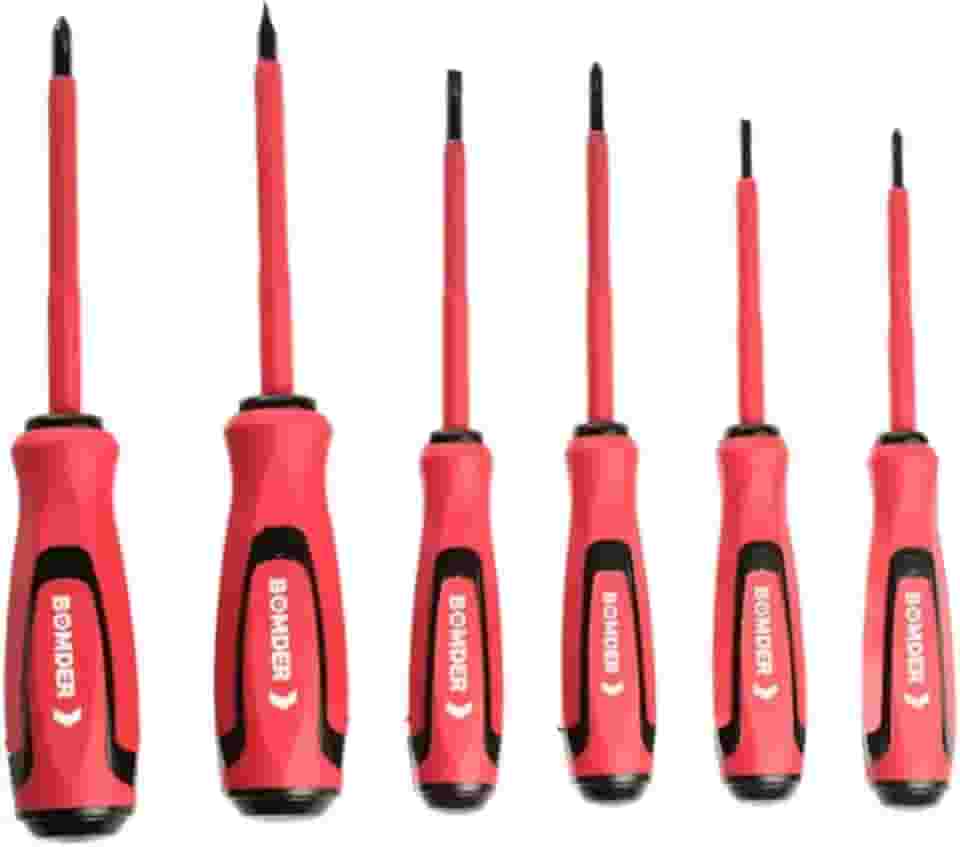 Jogo Chave Isolada 1000V Eletricista NR10 Fenda Philips 6Pçs