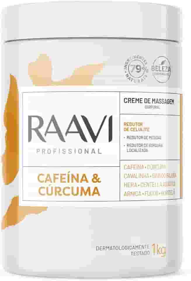 Raavi Creme De Massagem Cafeina E Curcuma 1 Kg
