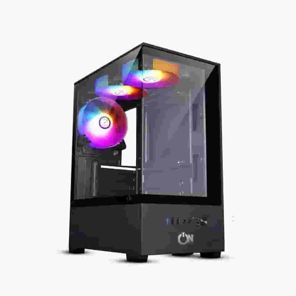 Gabinete Gamer ON Gaming ON-ARMD-X3L, Micro Atx, Lateral de Vidro Temperado, 3x Fans, Preto - ONAEMD00143