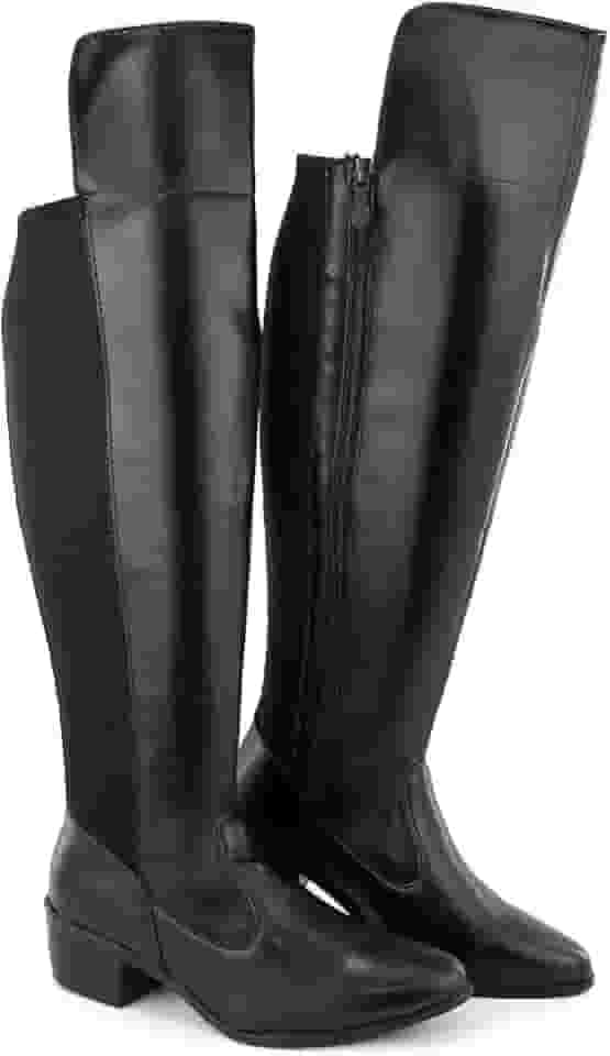 Bota Over Montaria Feminina Cano Longo Flexível Confortável com Elástico
