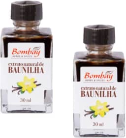 Kit 2 Vidros de Extrato Natural de Baunilha de 30mL cada - Bombay