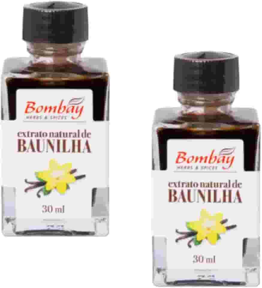 Kit 2 Vidros de Extrato Natural de Baunilha de 30mL cada - Bombay