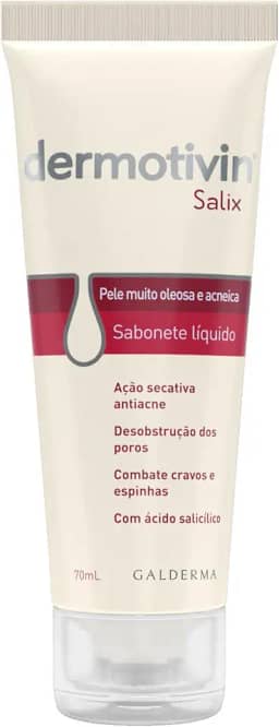 Dermotivin Sabonete Líquido Facial Para Acne Salix 70ml