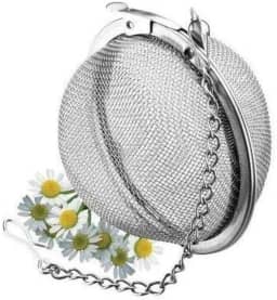 Infusor Chá Filtro Frutas Aço Inox Coador Peneira Chaleira