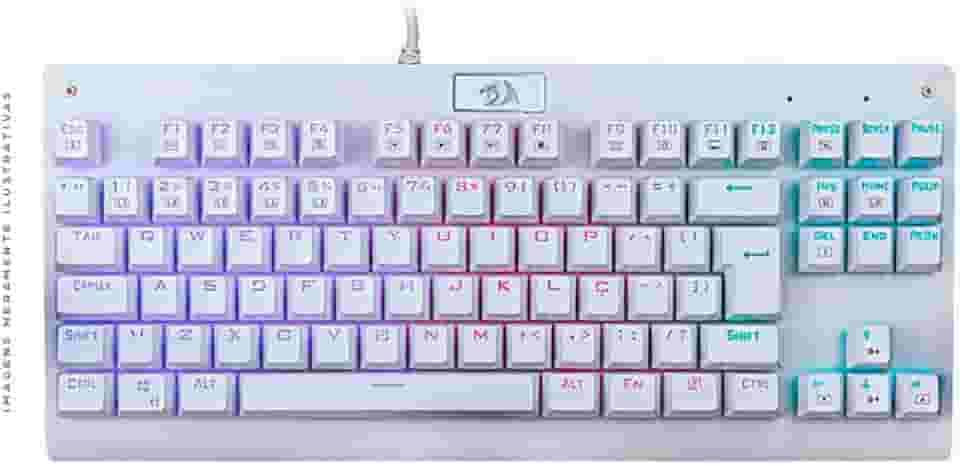 Teclado Mecanico Dark Avenger Rgb Branco Switch Vermelho (K568W-Rgb)