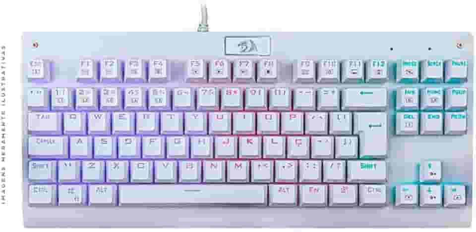 Teclado Mecanico Dark Avenger Rgb Branco Switch Vermelho (K568W-Rgb)