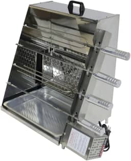 Churrasqueira Giratória Vertical Ecológica Sem Fumaça Inox 4 Espetos