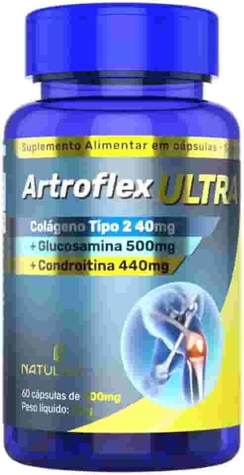 ArtroFlex ULTRA (Glucosamina, Condroitina e Colágeno Tipo 2) 60 cápsulas - Natulha