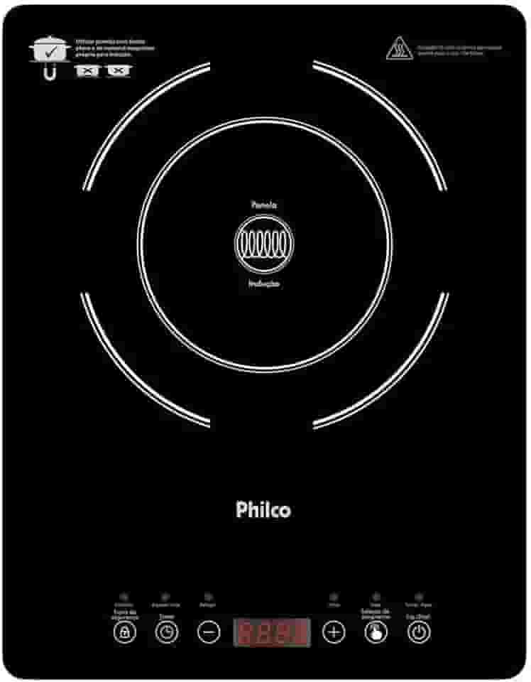 Cooktop de Indução Philco PCT10A Diferentes Níveis de Potência e Temperaturas 127V