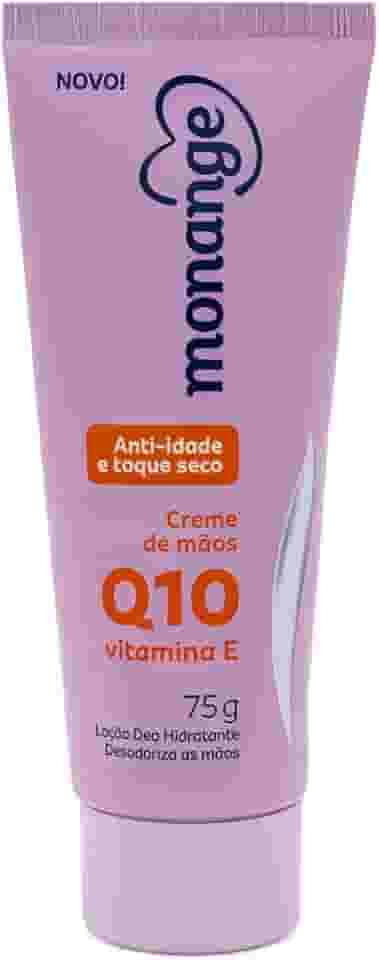 Monange Creme Para Mãos Anti-Idade Q10 E Vitamina E Com Ação Desodorante 75G