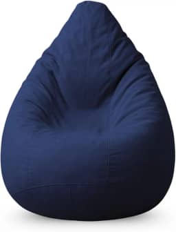 Puff Pera Vazio Suede Gigante Eventos Decoração Quarto Sala Almofadão Conforto (Azul Suede)