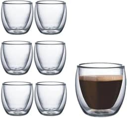 Conjunto Copos Para Café Parede Dupla Sem Alça 80ml borossilicato dupla camada (6)