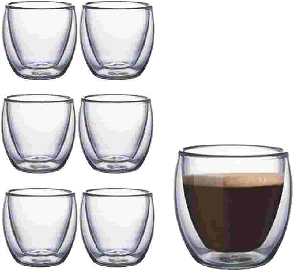Conjunto Copos Para Café Parede Dupla Sem Alça 80ml borossilicato dupla camada (6)
