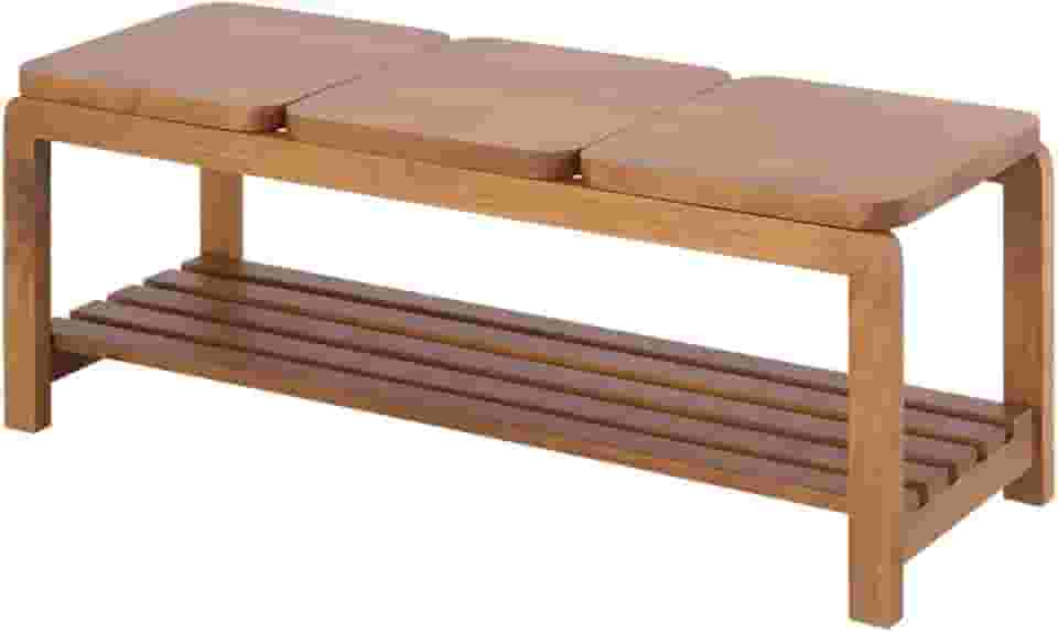 Banco de Madeira 3 Lugares Natu Meu Móvel de Madeira - Nozes