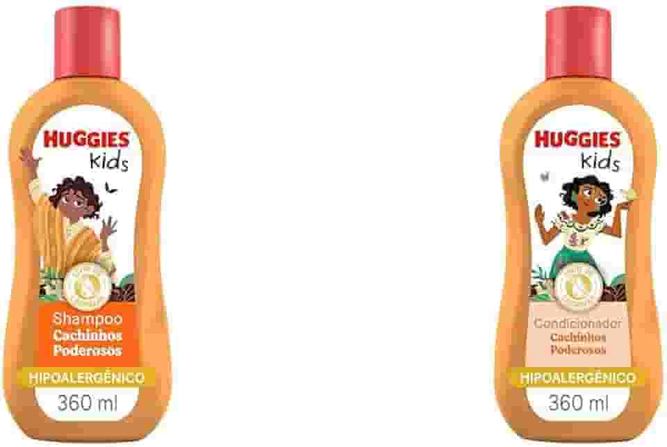 Huggies Shampoo Kids Cachinhos Poderosos 360ml + Huggies Condicionador Kids Cachinhos Poderosos 360 ml
