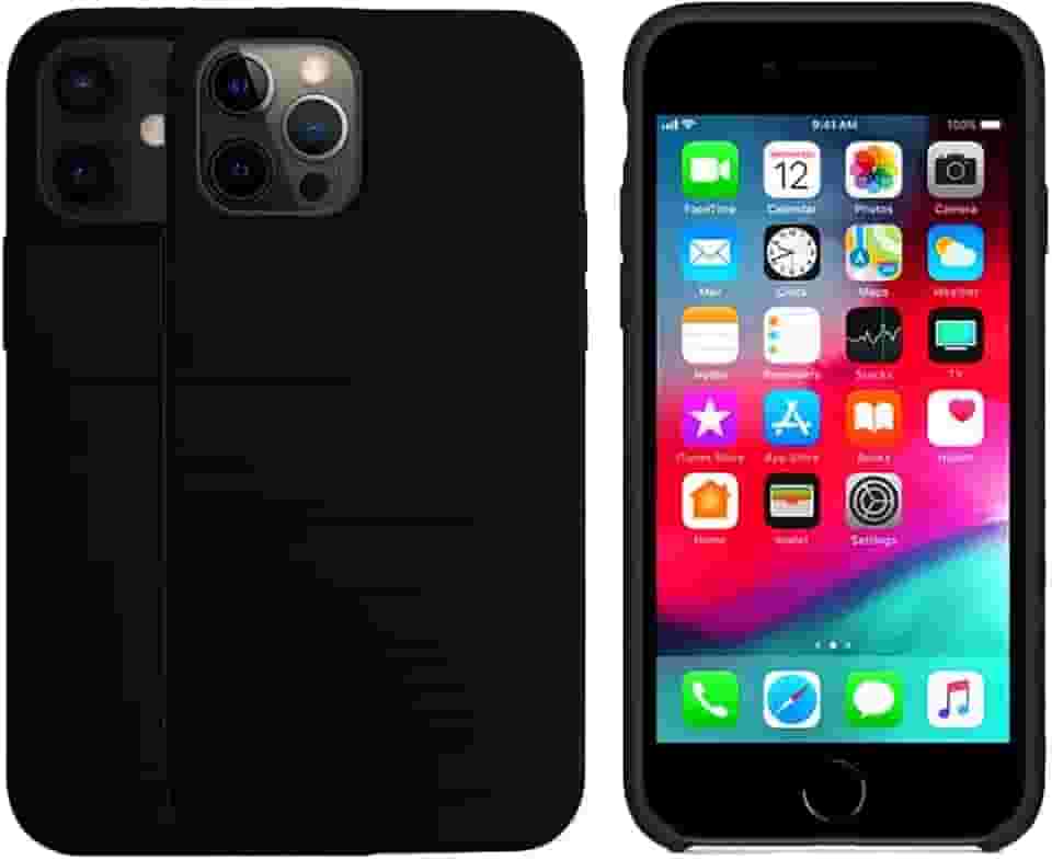 Capinha Colorida Compatível Com iPhone 12/12PRO, Case Slim Flexível Aveludada De Proteção PREMIUM ONYK (PRETO)
