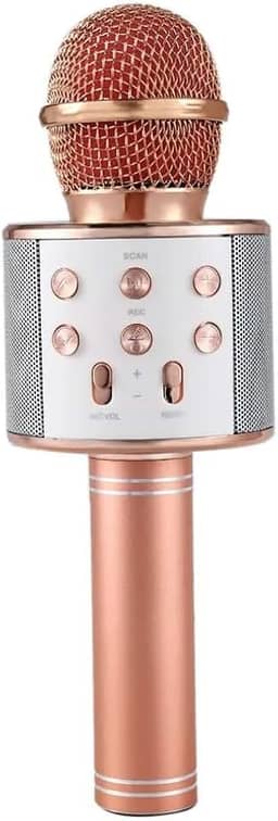 Microfone Profissional Bluetooth Sem Fio Handheld Karaoke Ktv Usb Jogador Alto-falante Rosê