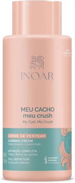 Inoar, Meu Cacho, Meu Crush – Creme de Pentear, Define Cachos, Hidrata e Controla o Frizz, Com Óleos Naturais e Vitaminas - 500ml