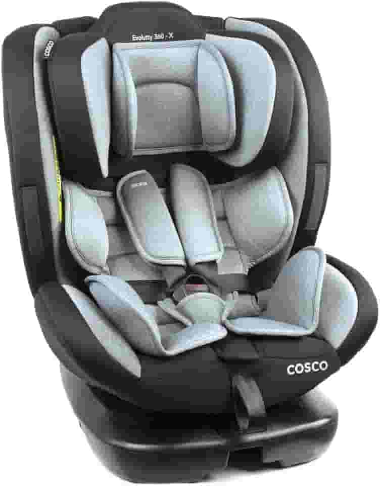 Cosco Kids, Cadeirinha Evolutty 360 X, 0 a 36kg, com Giro 360º e Isofix, Cinza Mescla