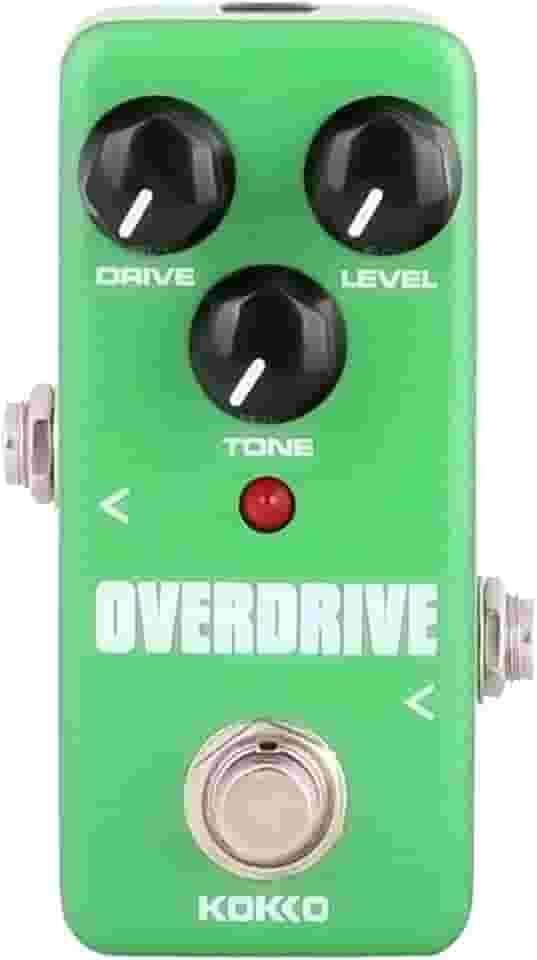 Mini Pedal de Efeitos Overdrive, Processador de Som com Efeito Valvulado Quente e Natural, para Guitarra e Baixo
