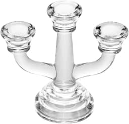 WOLFF - Candelabro de Vidro para 3 Velas Allure 15x7x13cm