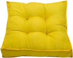 Futon 45x45 Oxford Colorido Liso Assento Turco Quadrado Alto Shelter(Amarelo)