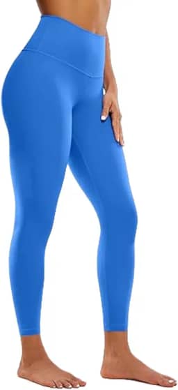 Calça legging feminina de cintura alta para ioga com controle de barriga para exercícios físicos e casuais