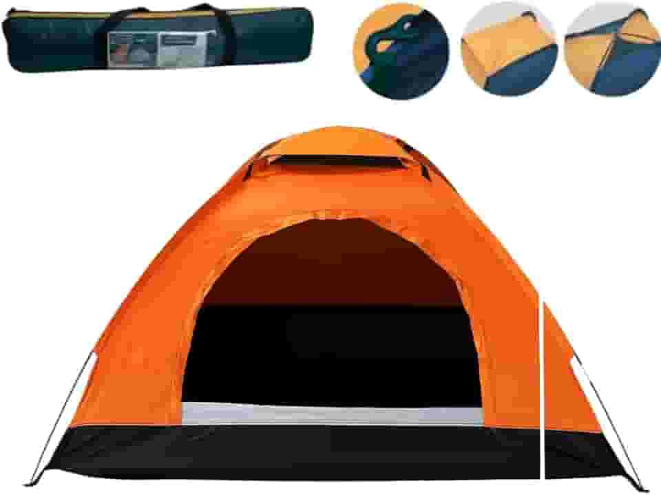 Barraca Camping para 3 a 4 Pessoas Iglu À Prova D'água com 2 Portas Tenda de Acampamento AntiMosquiteira Tamanho Família Casa Buritis