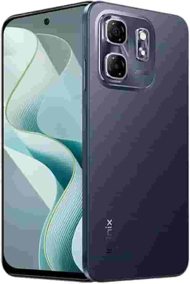 Smartphone Infinix Hot 50i 4GB RAM 256GB 4G Câmera Dupla 48MP+ Selfie 8MP NFC 5000mAh 6,7' 120Hz - Preto Obsidiana