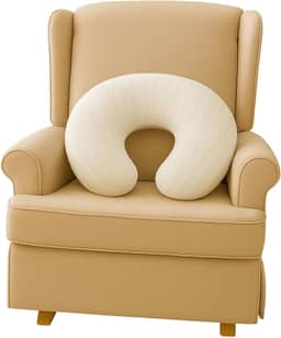 Almofada Para Amamentação Em Tricot Macia Confortável Apoio Ergonômico Para Amamentar Bebê (Branca)