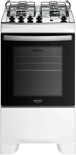 Fogão 4 Bocas Dako Supreme Branco Com Mesa De Inox Bivolt
